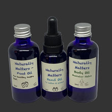 Load image into Gallery viewer, Soap Matters Blended Oil Gift box with three blended oils (Hand, Foot and Body)