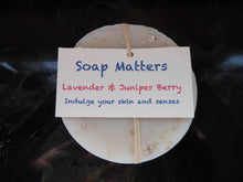 Load image into Gallery viewer, Soap Matters Natural Soap Labelled Juniperberry &amp; Lavender soap (the De-stressing and Detox bar)